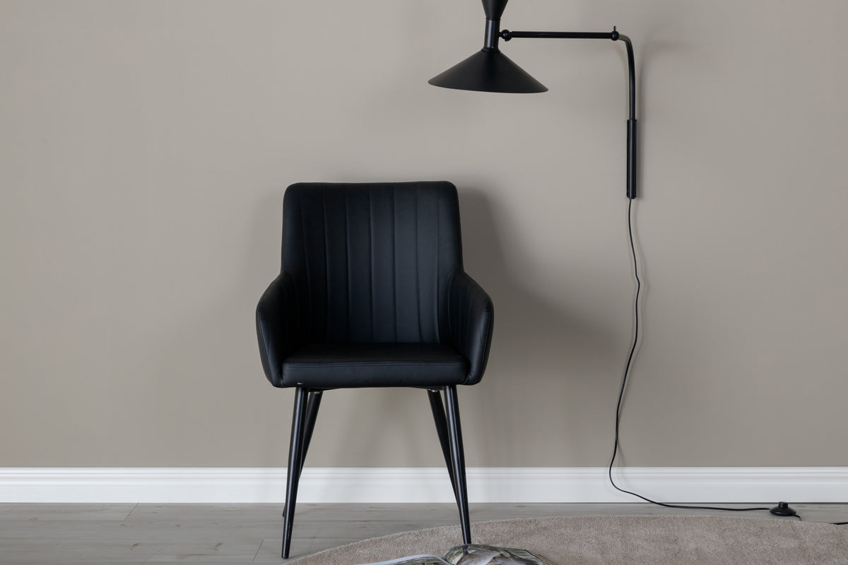 Comfort Spisebordsstol 2-pak Sort
