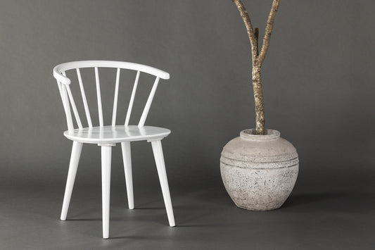 Spisebordsstol 2-pak Hvid