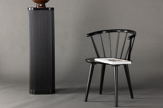 Spisebordsstol 2-pak Sort