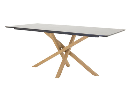 Piazza rektangulært spisebord 180 x 90 sort