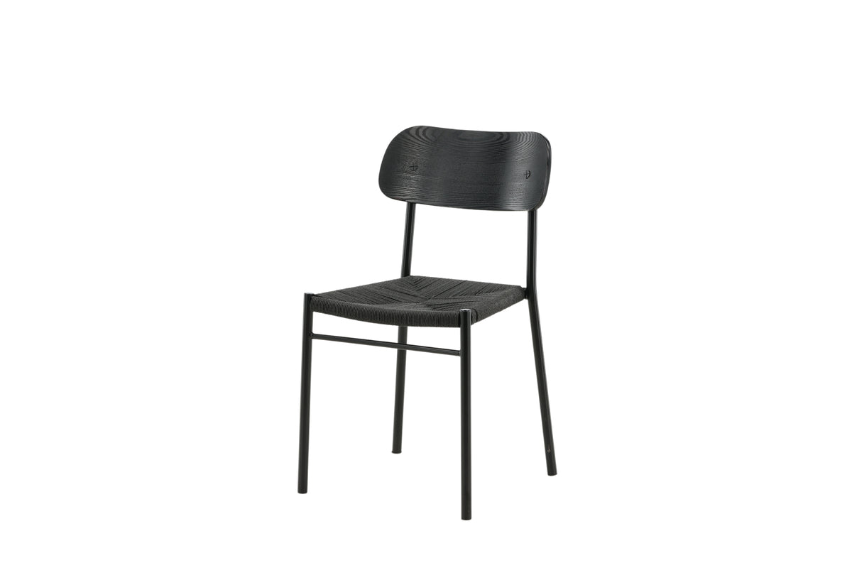 Polly Spisebordsstol 2-pak Sort