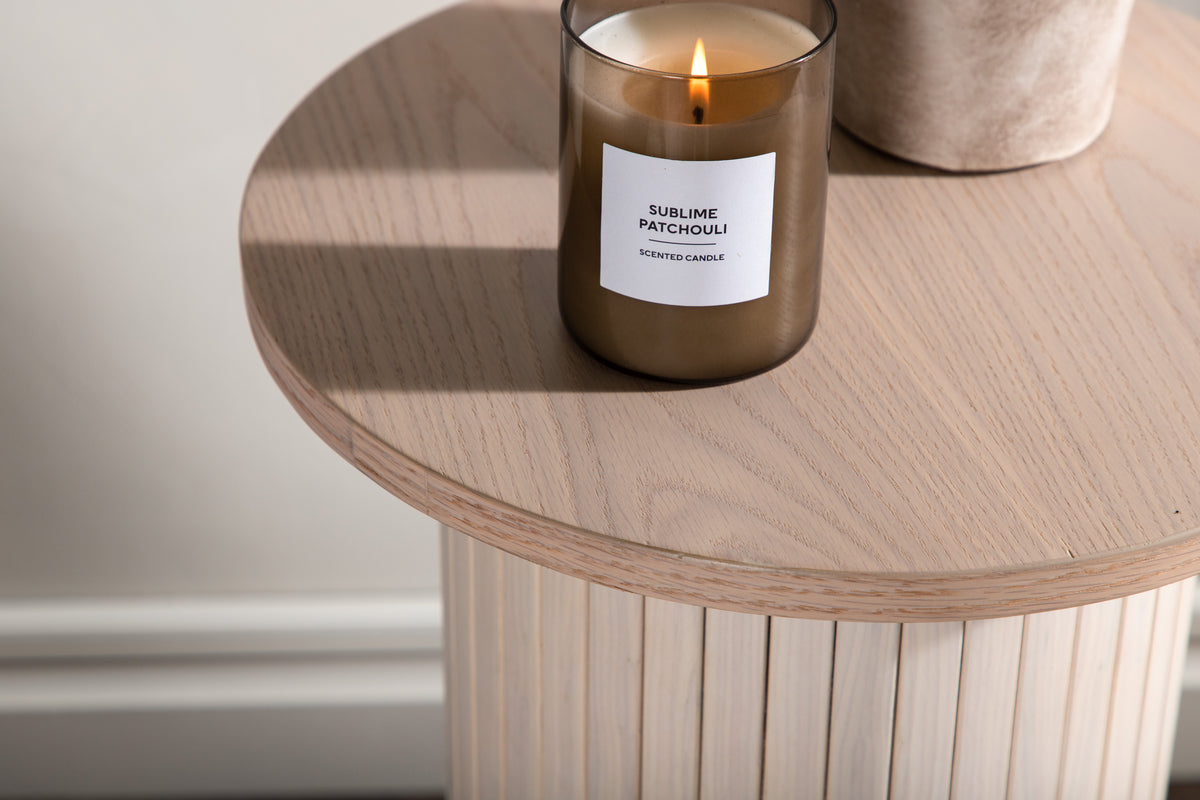 Bianca Side Table ⌀40 Hvidvasket
