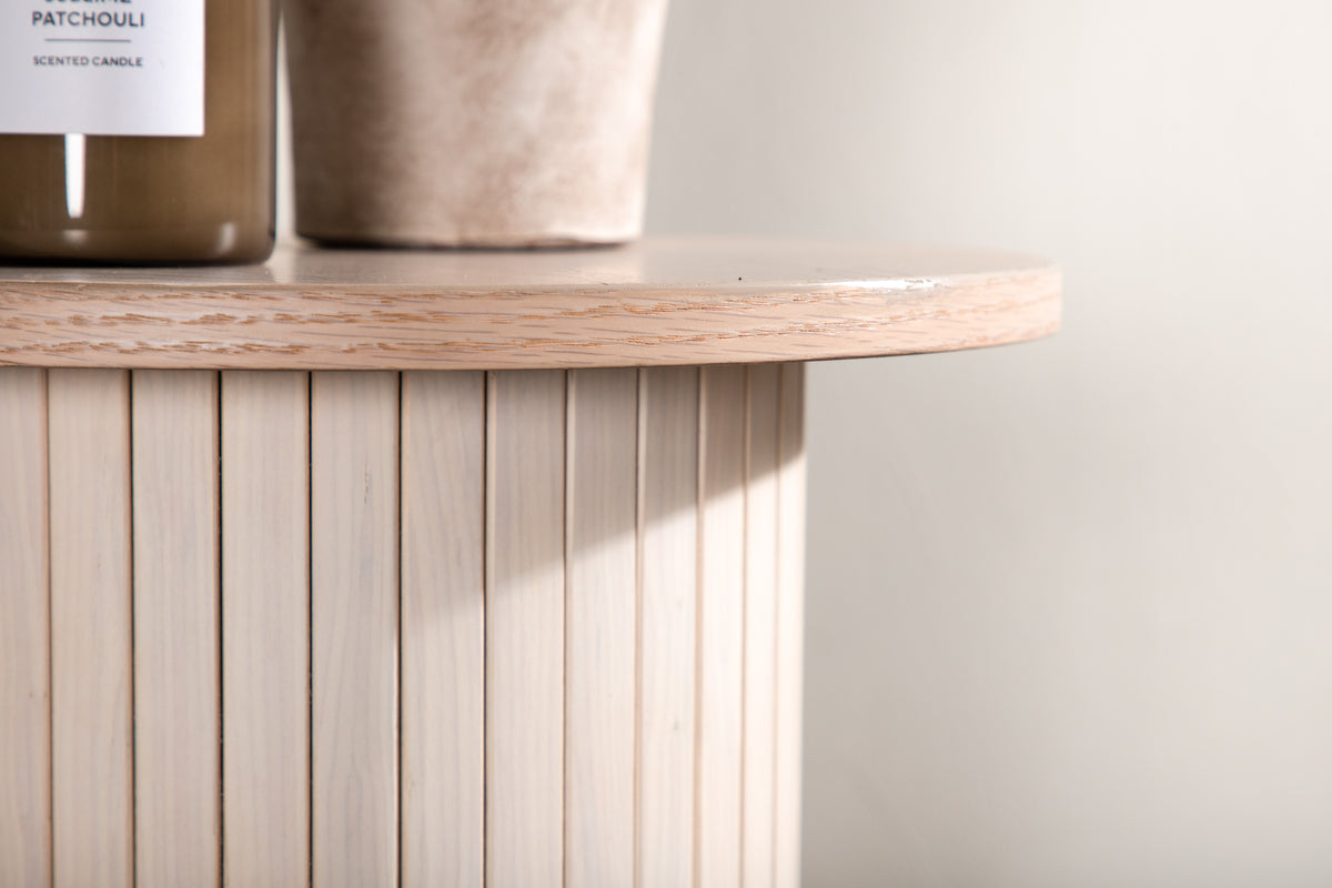 Bianca Side Table ⌀40 Hvidvasket