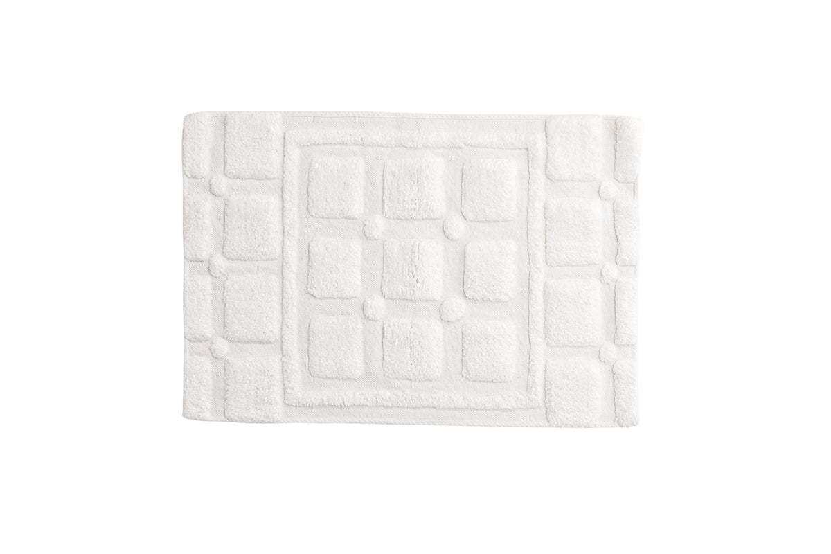 Putte Rectangular Carpet 90 x 60 White
