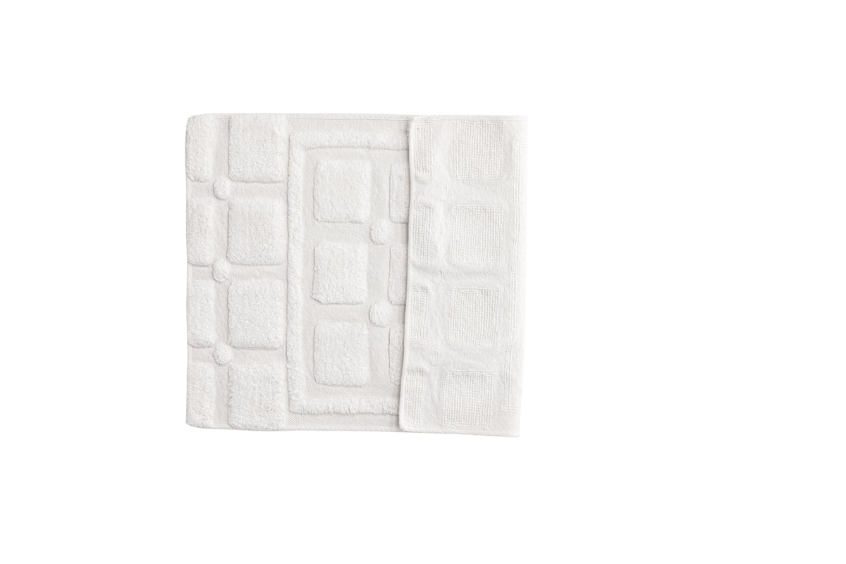 Putte Rectangular Carpet 90 x 60 White