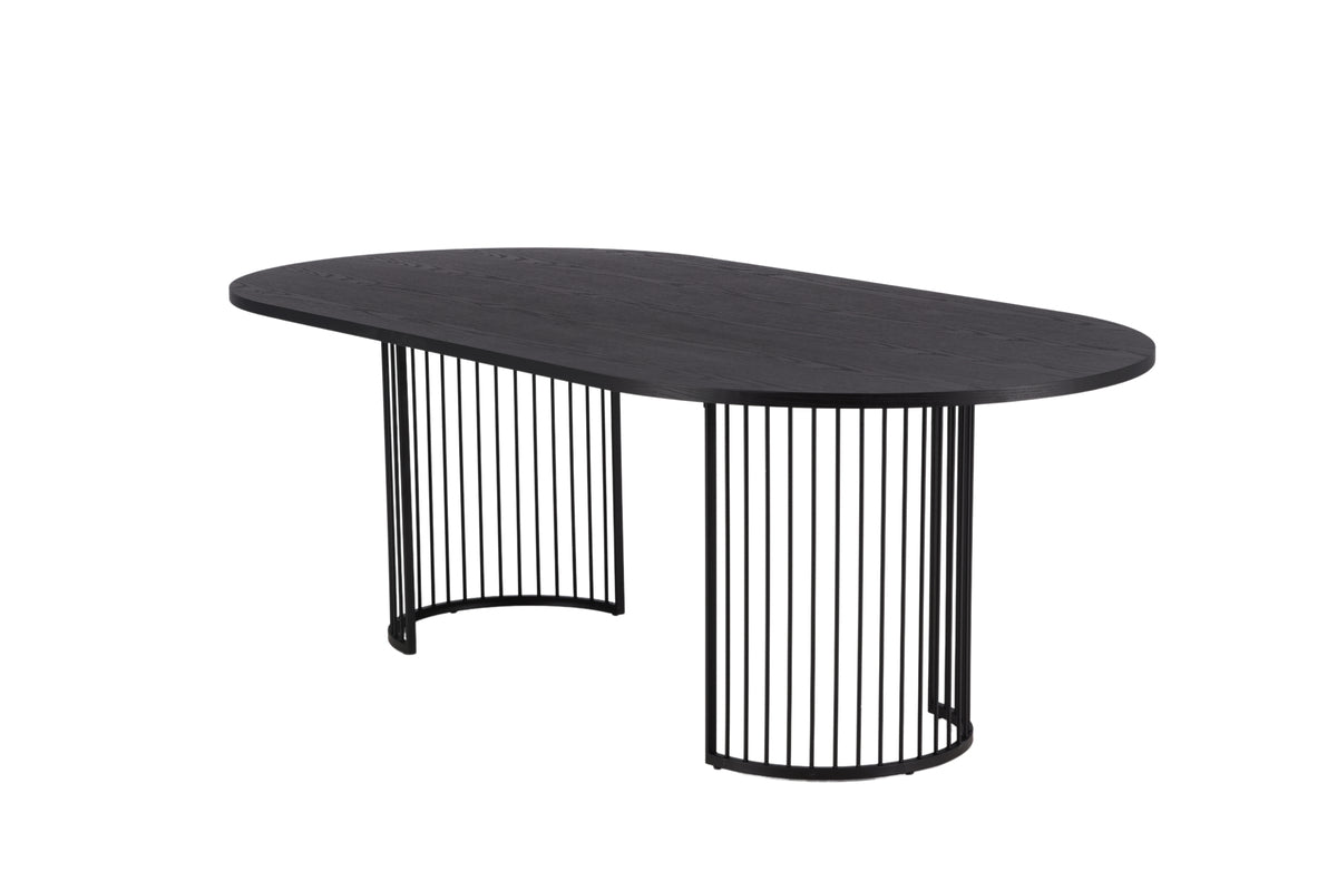 Hamneskär Oval Spisebord 220 x 110 Sort