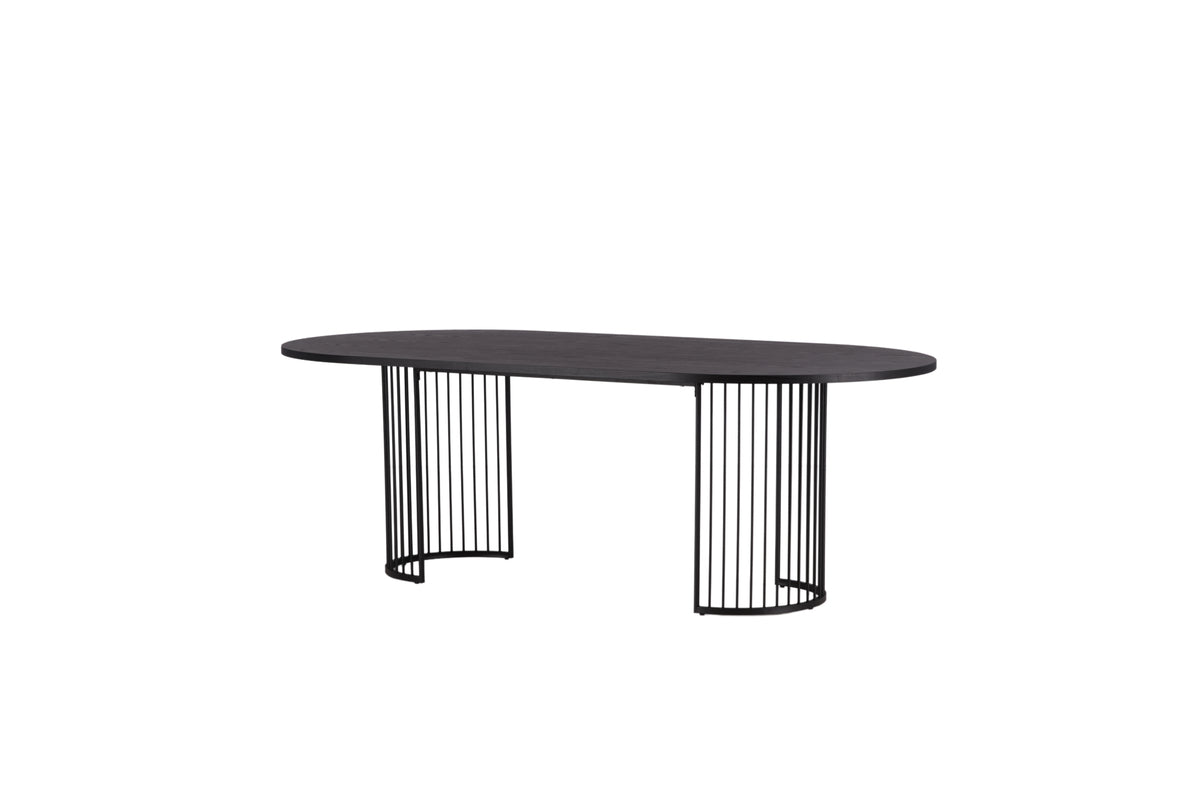 Hamneskär Oval Spisebord 220 x 110 Sort