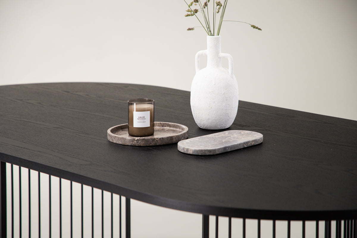 Hamneskär Oval Spisebord 220 x 110 Sort