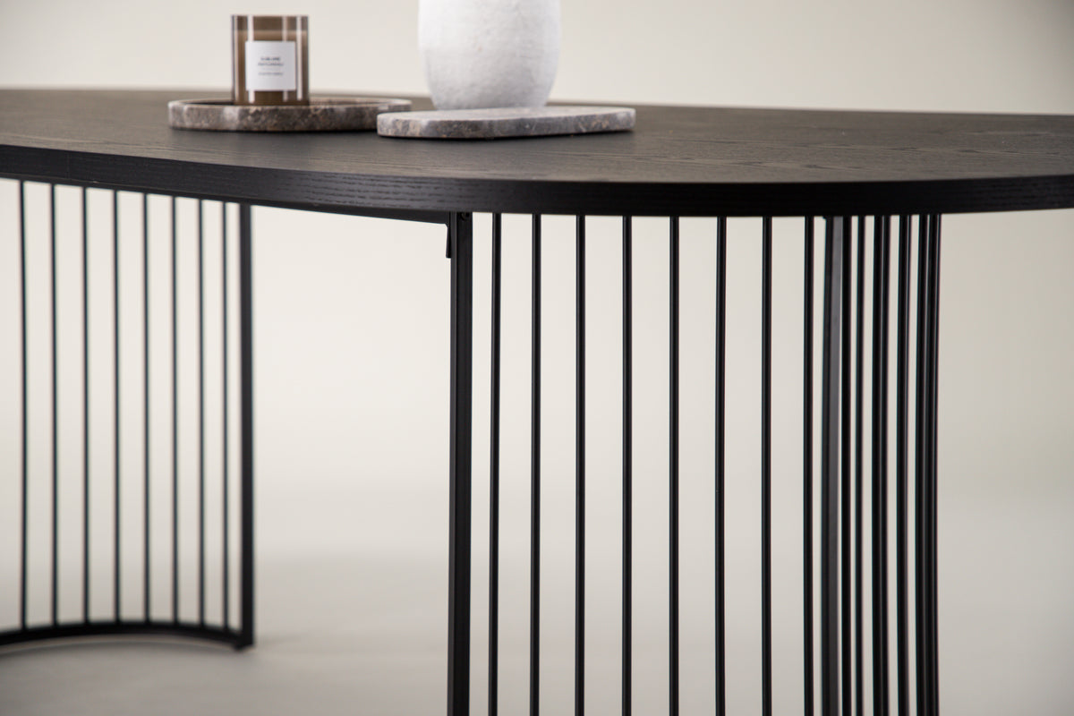 Hamneskär Oval Spisebord 220 x 110 Sort
