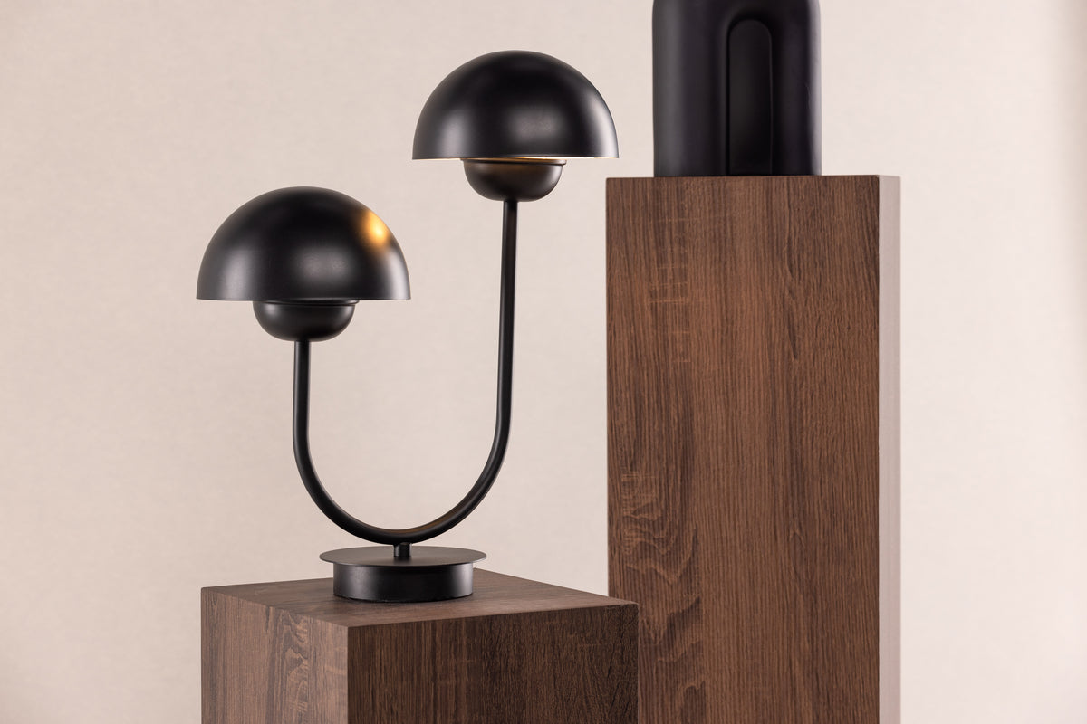Lyckorna Bordlampe Sort