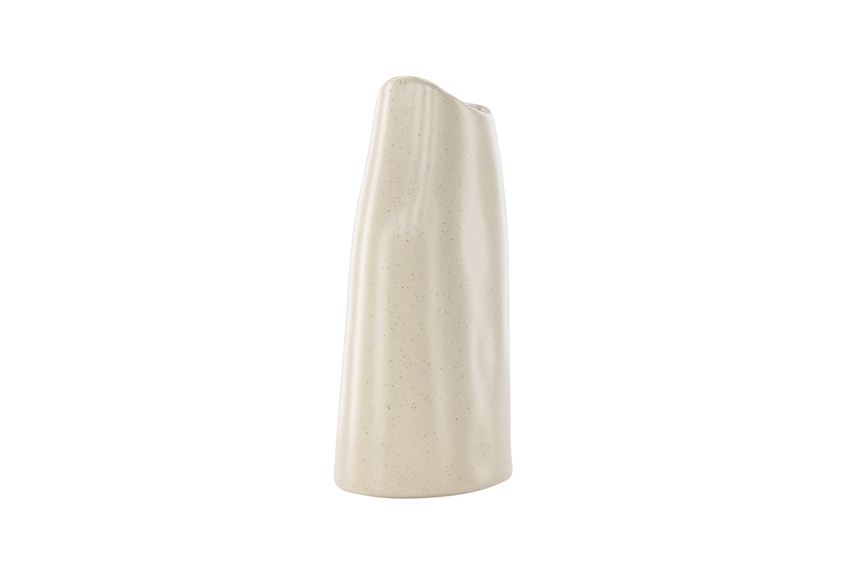 Ernst Vase 23 x 12 x 9 Beige med Sorte Prikker
