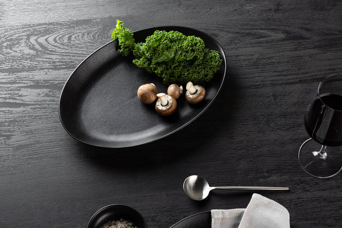 Wabi Sabi Tallerken 21 x 31 2-pak Sort