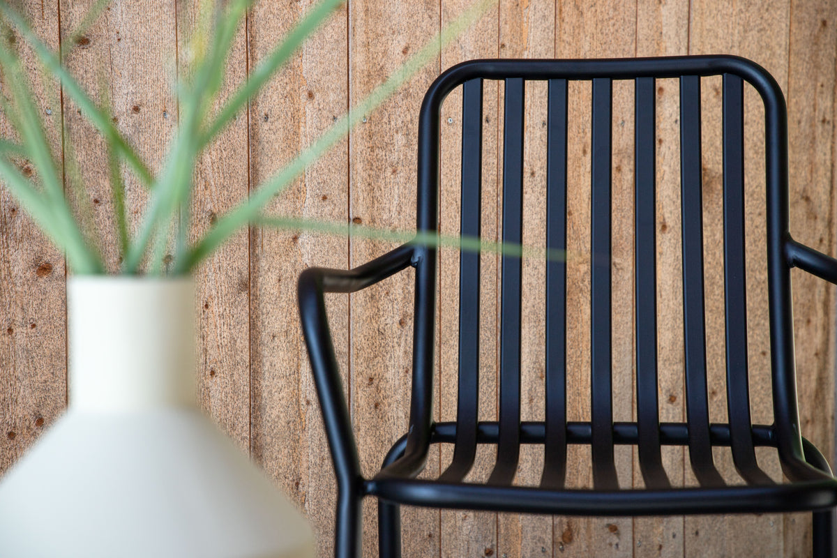 Spisebordsstol 2-pak Sort