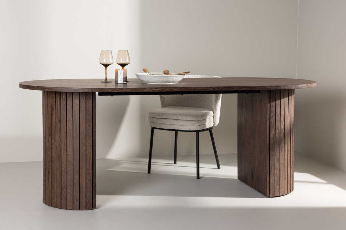Härön Oval Spisebord 200 x 90 Mocca