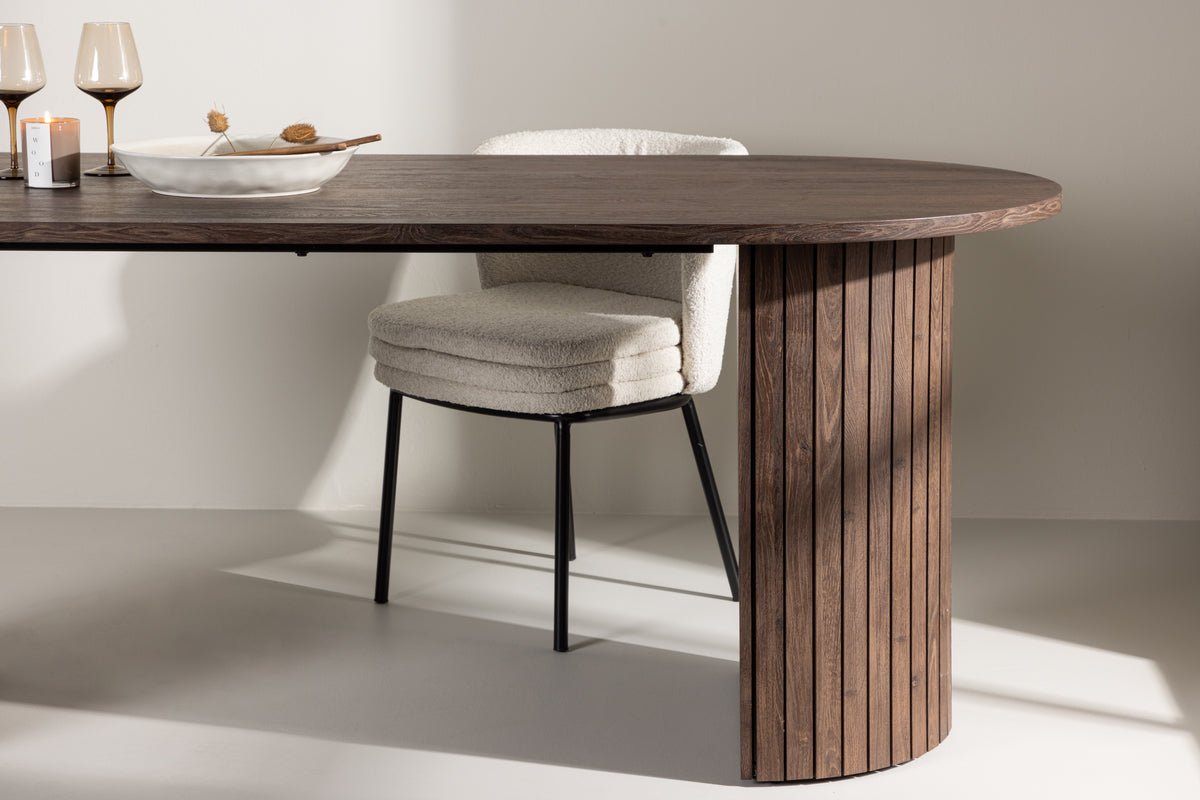 Härön Oval Spisebord 200 x 90 Mocca