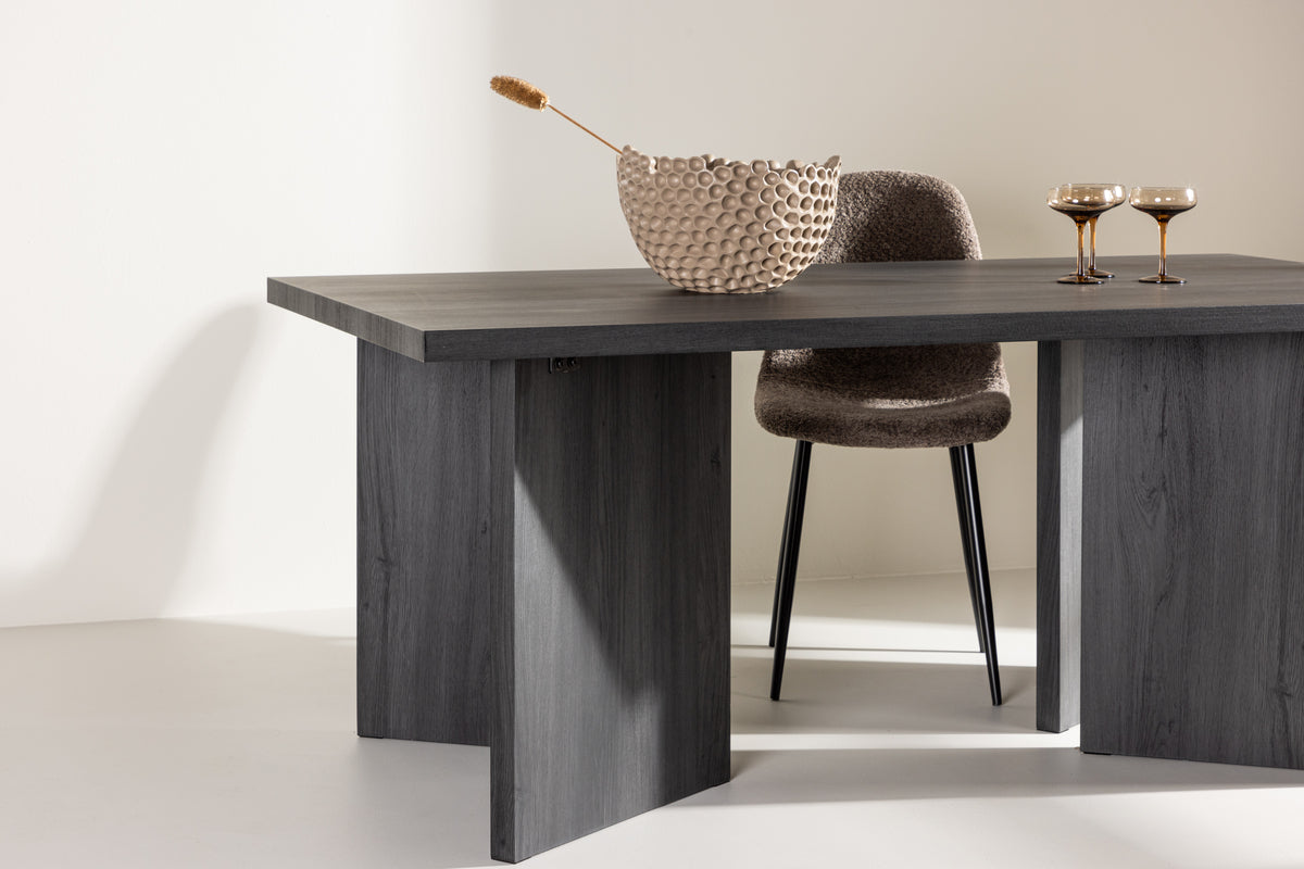 Bassholmen Rektangulært Spisebord 180 x 90 Sort