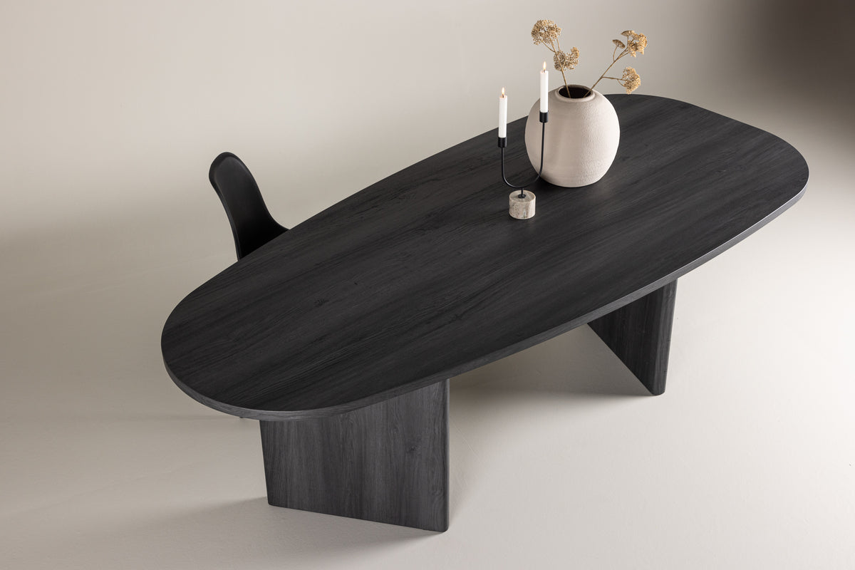 Grönvik Oval Spisebord 220 x 100 Sort