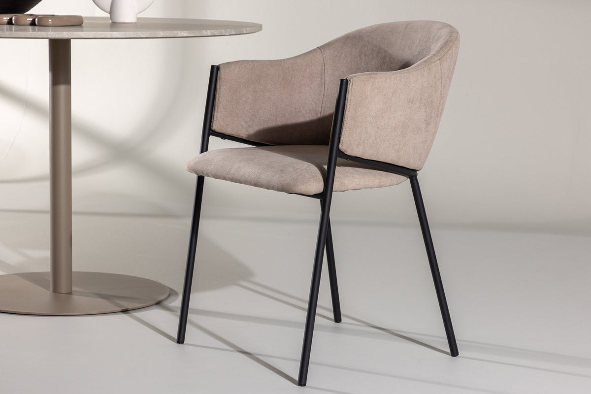 Evelina Spisebordsstol 2-pak Beige