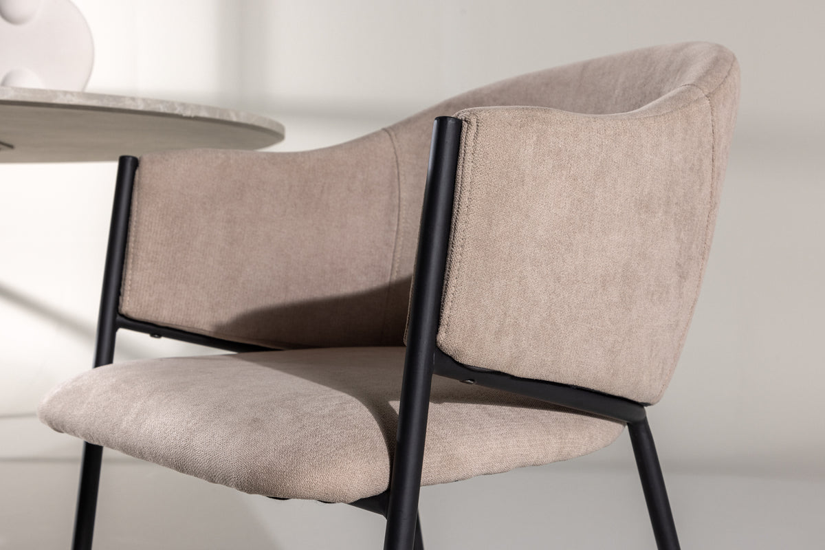 Evelina Spisebordsstol 2-pak Beige
