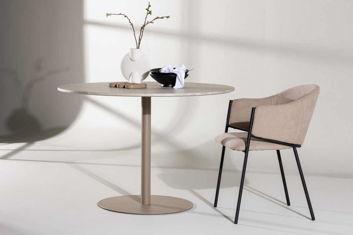 Lycke Rundt Spisebord ⌀110 Beige