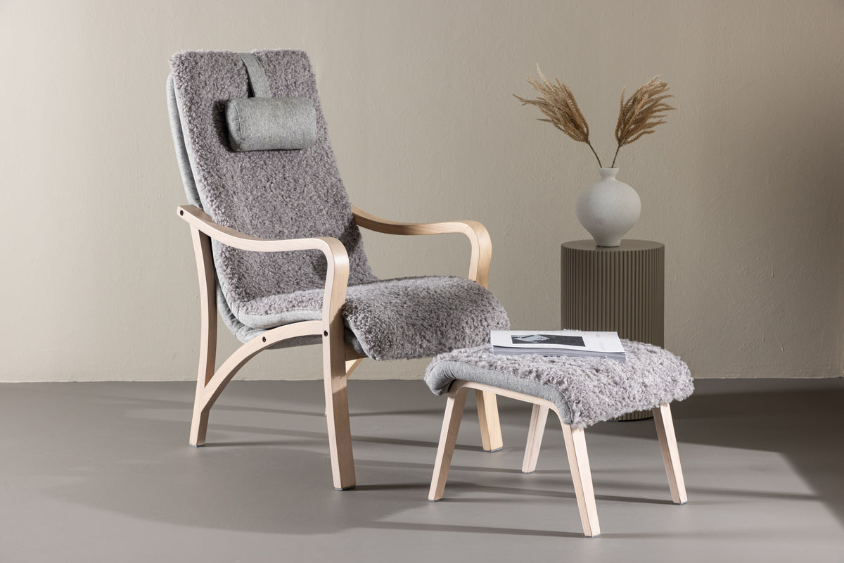 Fårö Lounge Stol Lys Grå
