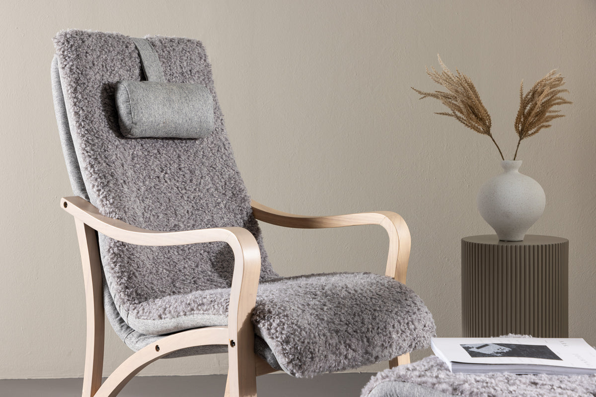 Fårö Lounge Stol Lys Grå