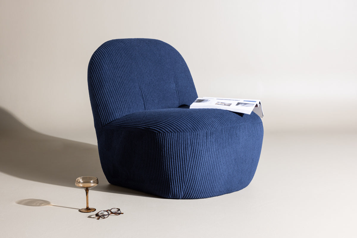 Mahla Lounge Stol Marineblå