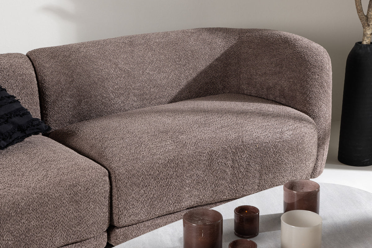 Cielo 3-Seat Sofa Brun