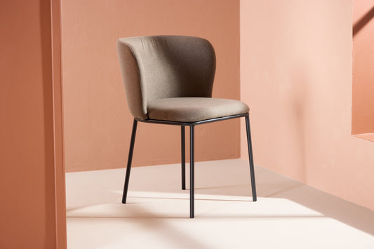 Spisebordsstol 2-pak Brun