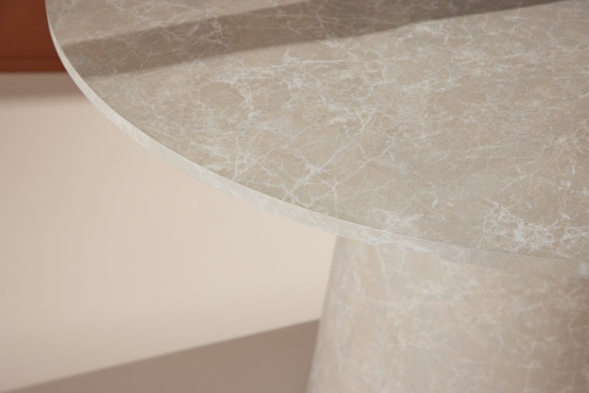 Lanzo Rundt Spisebord ⌀120 Beige