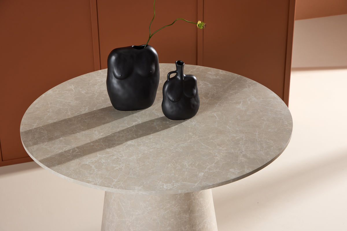Lanzo Rundt Spisebord ⌀120 Beige
