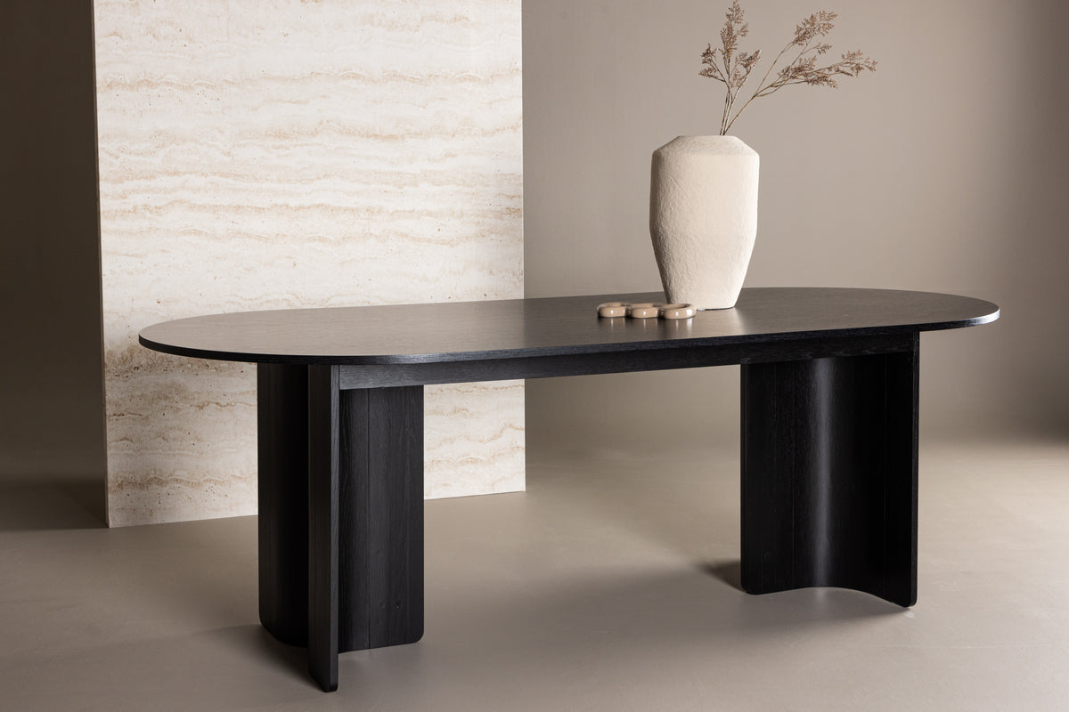 Tyresö Oval Spisebord 220 x 100 Sort