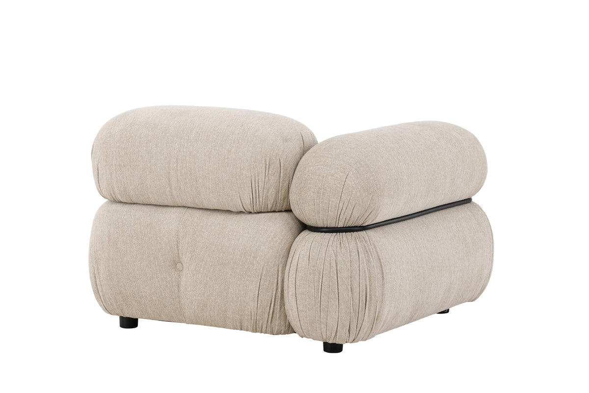 Mika Sofa Venstre-Modul Beige Sort