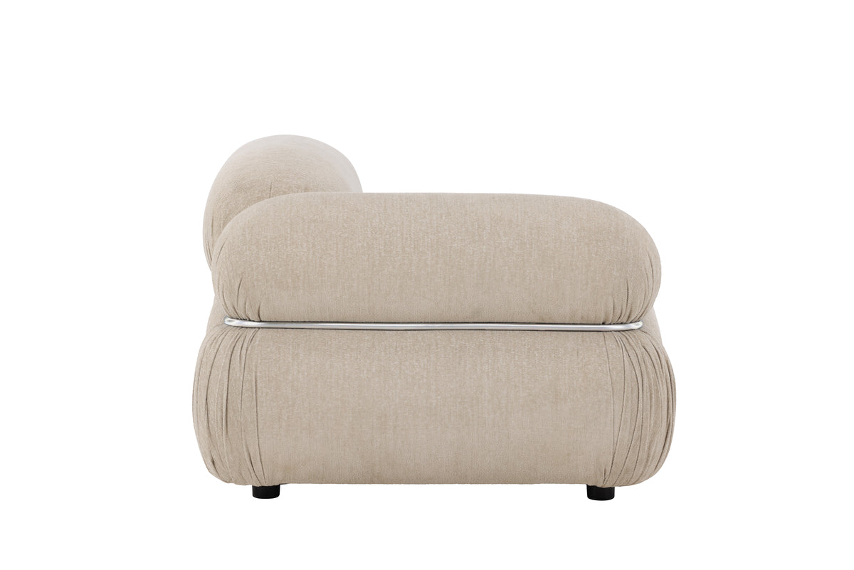 Mika Sofa Venstre-Modul Beige Chrom