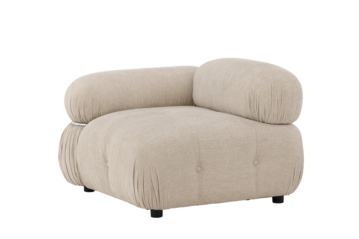 Mika Sofa Venstre-Modul Beige Chrom
