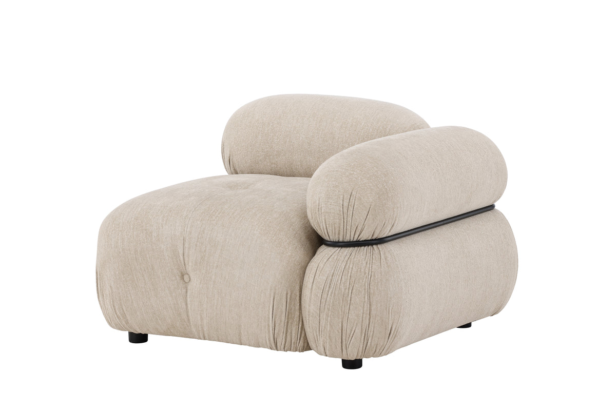 Mika Sofa Højre-Modul Beige Sort