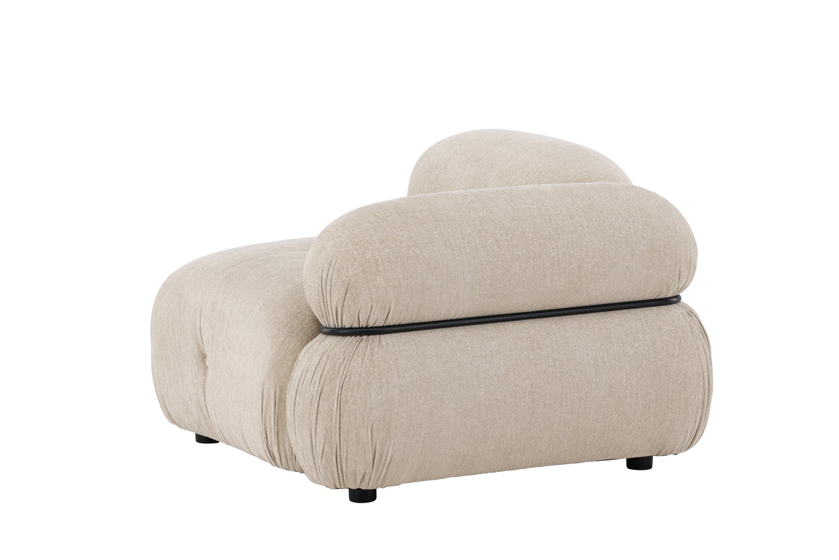 Mika Sofa Højre-Modul Beige Sort