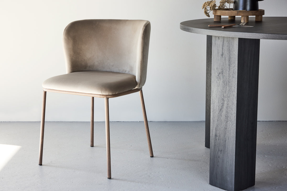 Edina Spisebordsstol 2-pak Beige