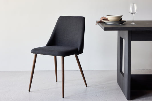 Spisebordsstol 2-pak Sort