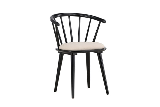 Spisebordsstol 2-pak Sort