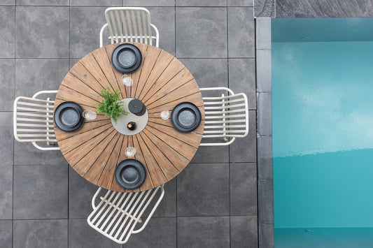 Rundt spisebord 140 Brun