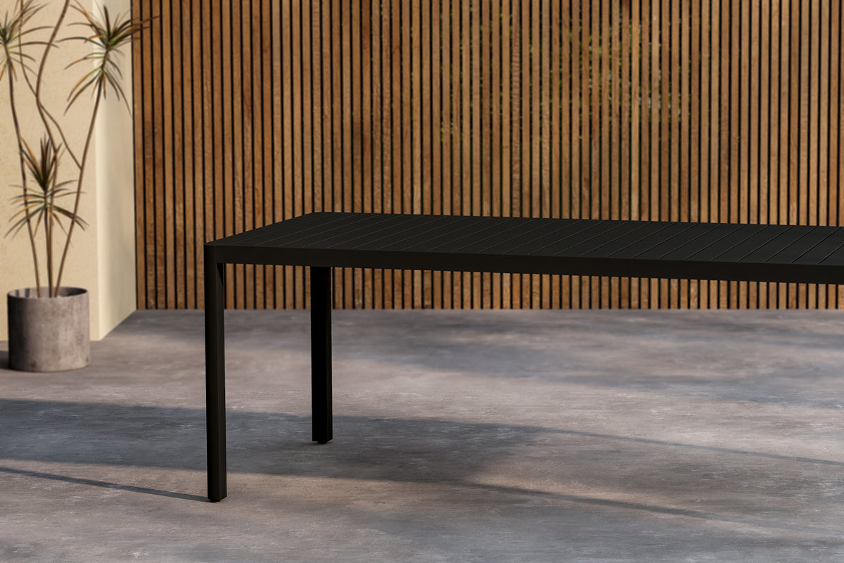 Rektangulært spisebord 200 x 90 Sort