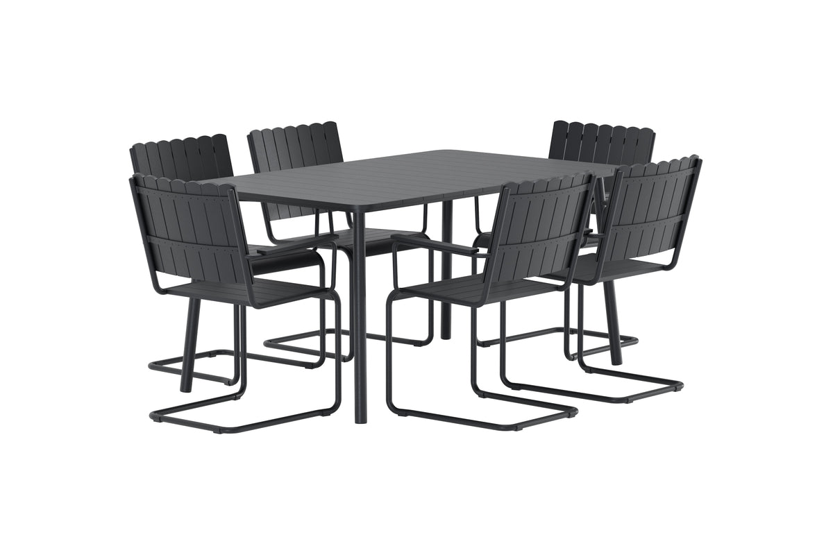 Spisestuesæt Sort Sort