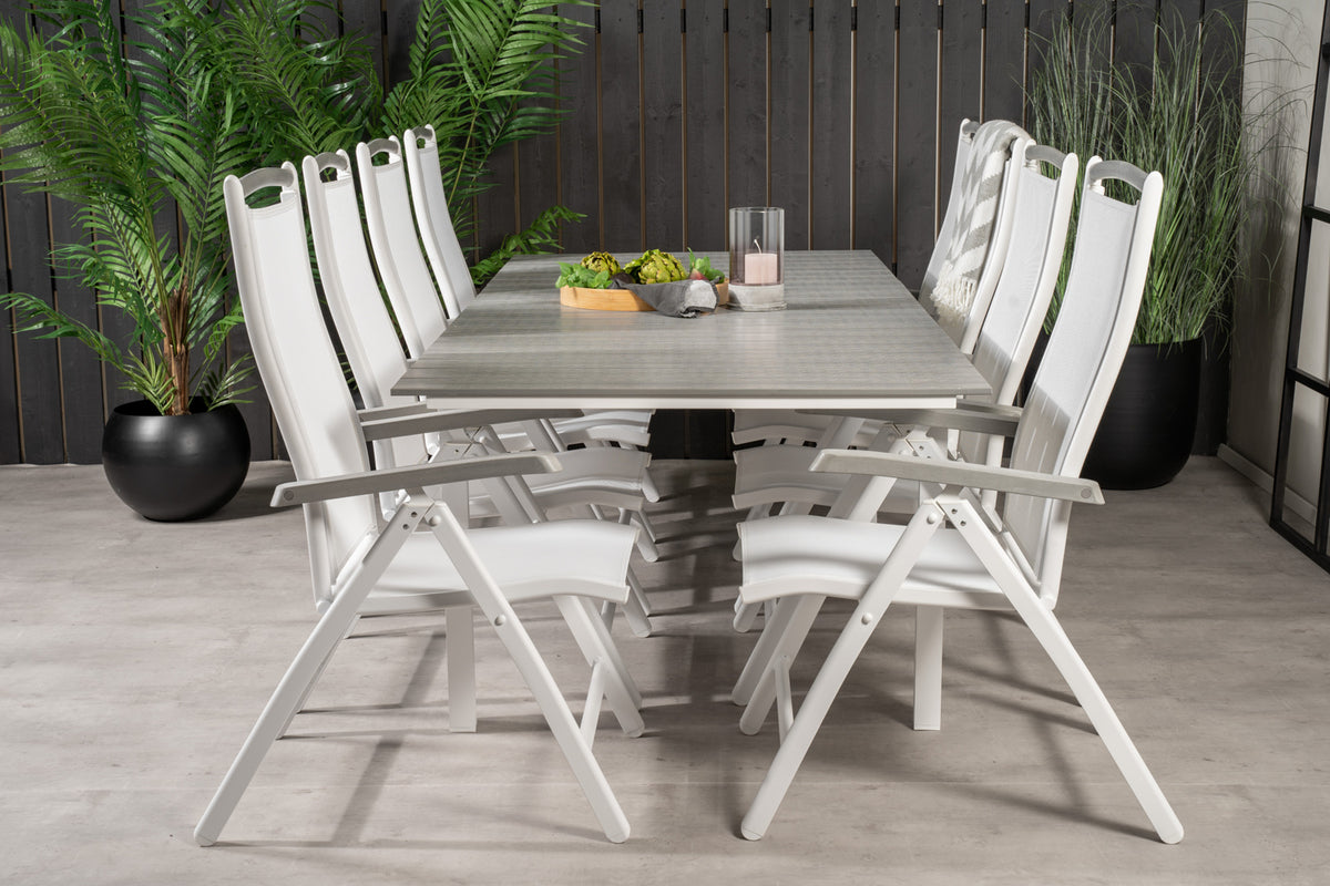 Levels & Albany Spisebord 160x100x75 + Positionsstole Hvid