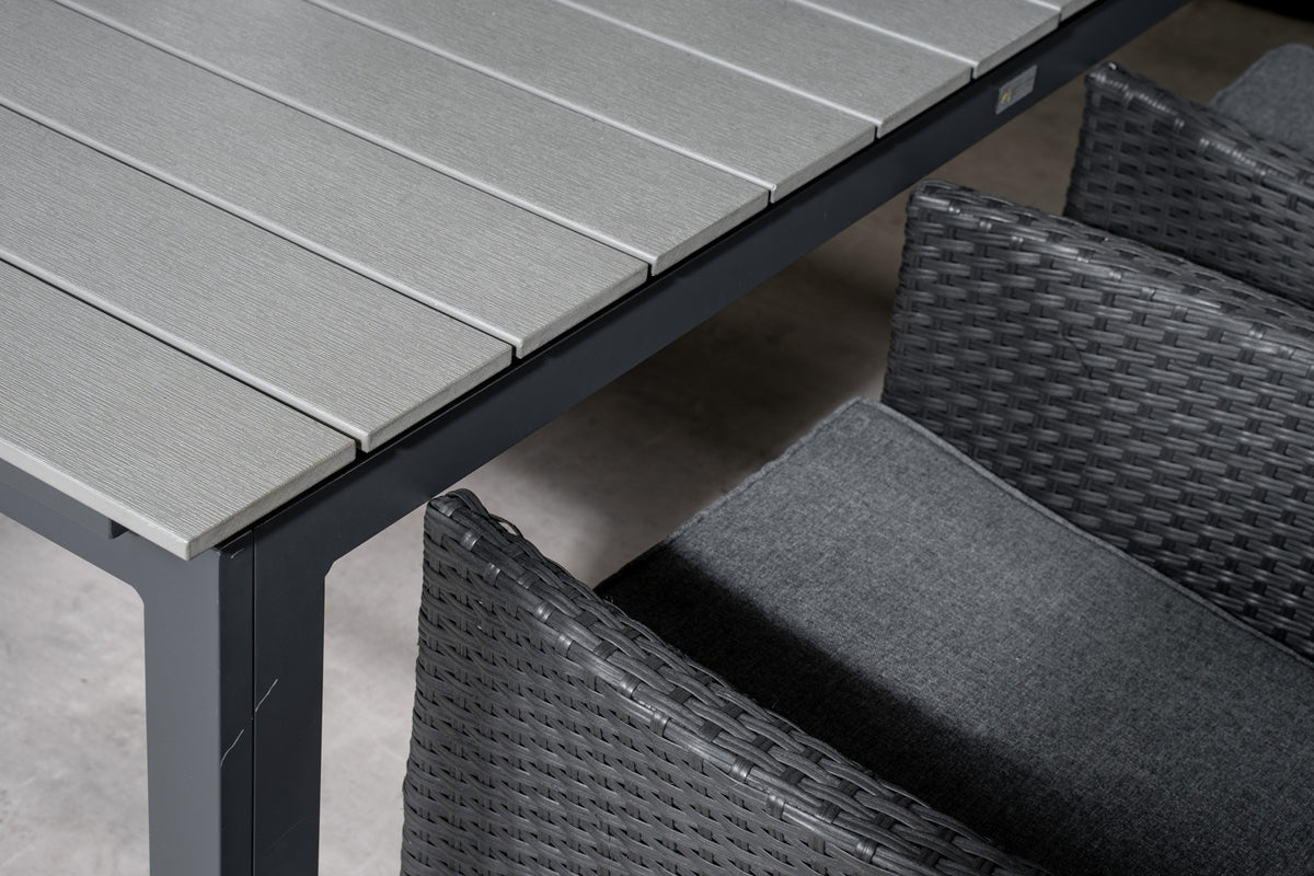 Levels & Malin Spisebord 160x100x75 + Spisestole Sort