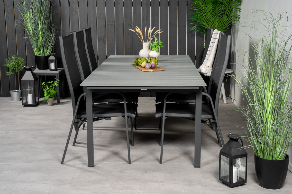 Levels & Copacabana Spisebord 229x100x75 + Reclinerstole Sort