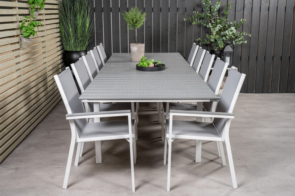 Levels & Parma Spisebord 229 x 100 + Spisestole Grå