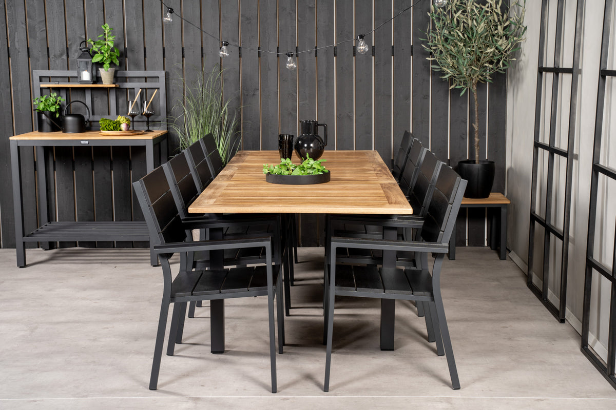 Levels & Panama Spisestole Sort + Spisebord 160 x 90