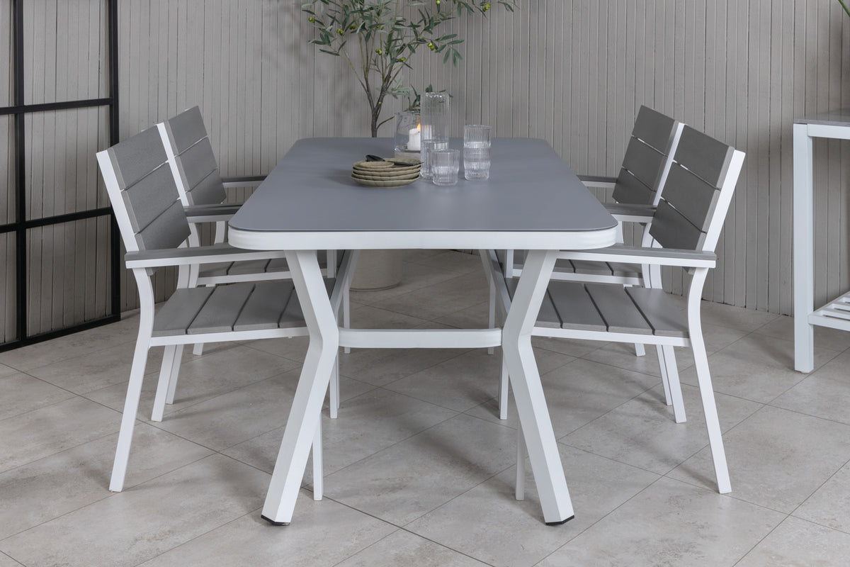 Virya & Levels Spisebord 160 x 90 + Spisestole Grå