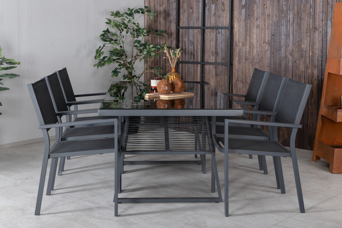 Spisestuesæt Sort Sort